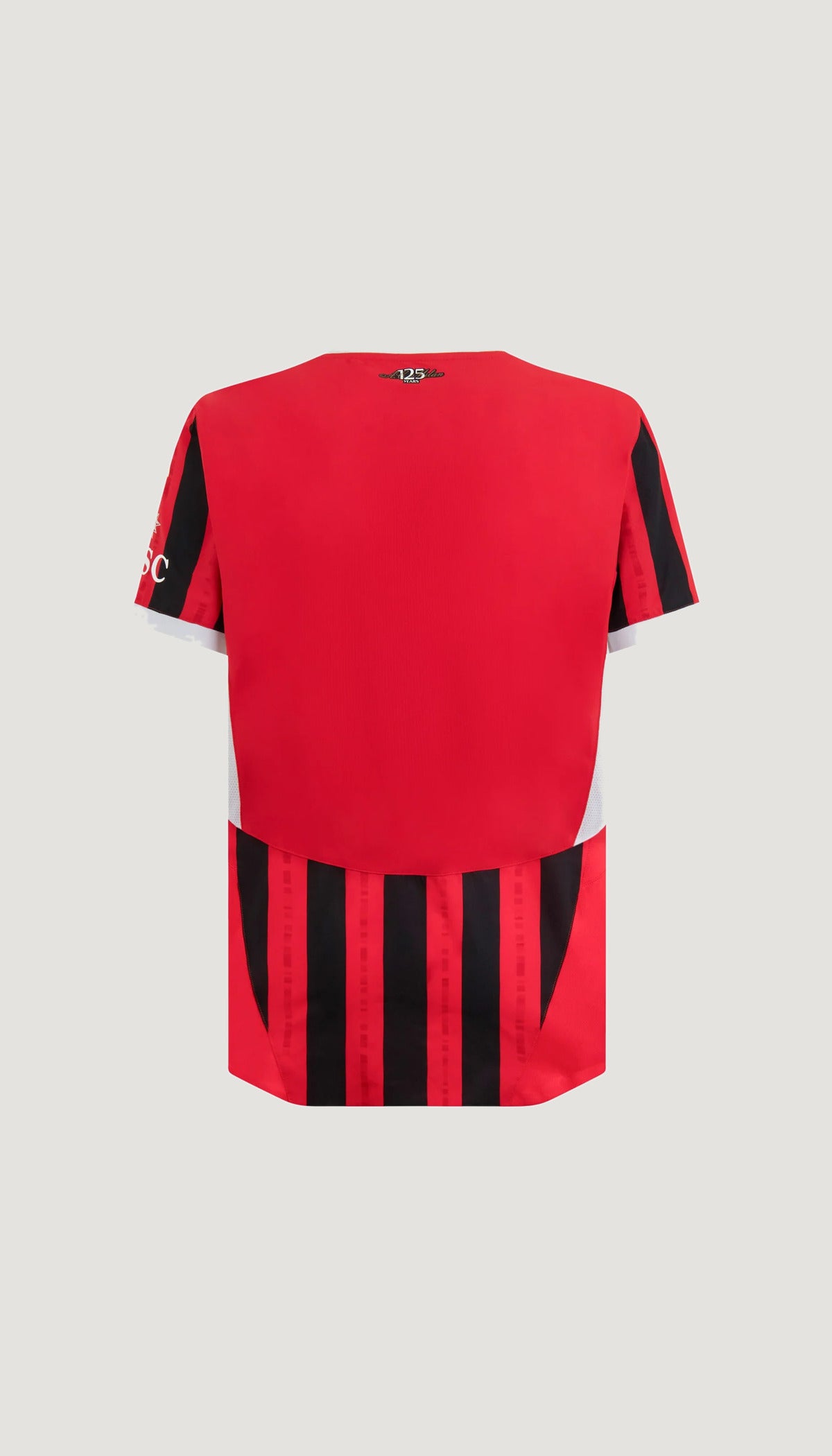 Jersey local AC Milan 2024/25 versión jugador, vista posterior