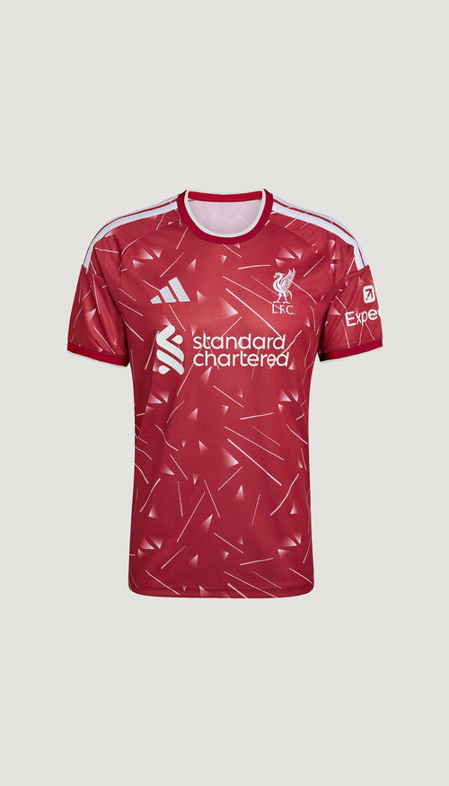 Liverpool FC local 2026/27 versión jugador no oficial — vista frontal