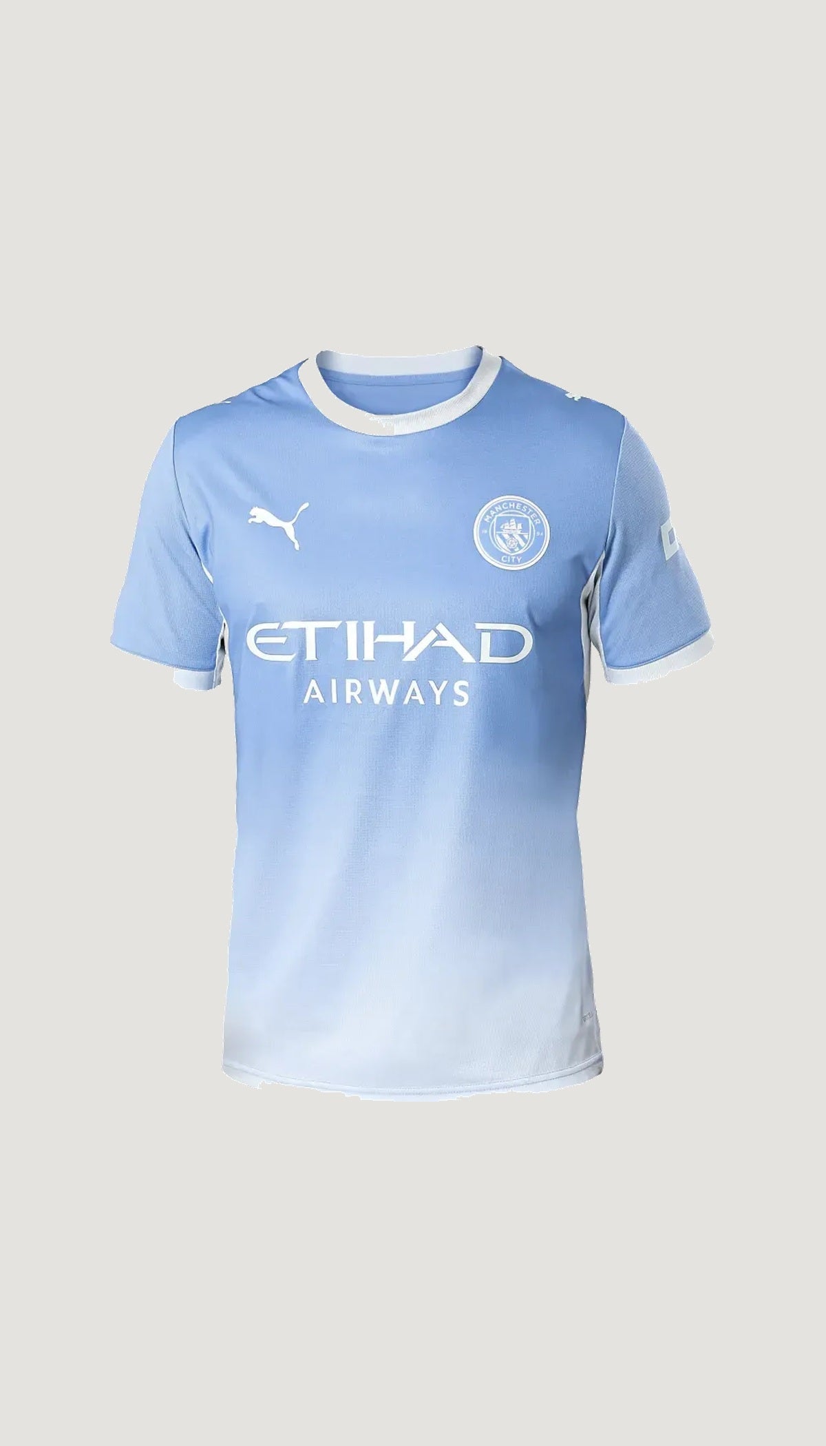 Manchester City local 2026/27 versión jugador — vista frontal angular
