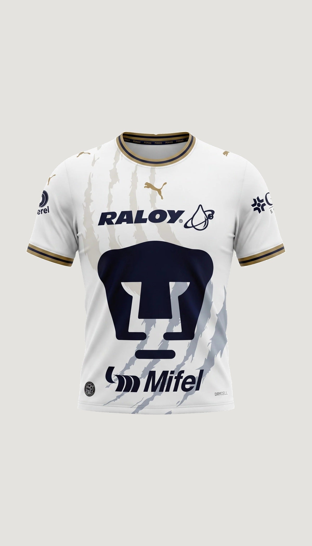 Pumas UNAM visita 2026/27 versión jugador no oficial — vista frontal