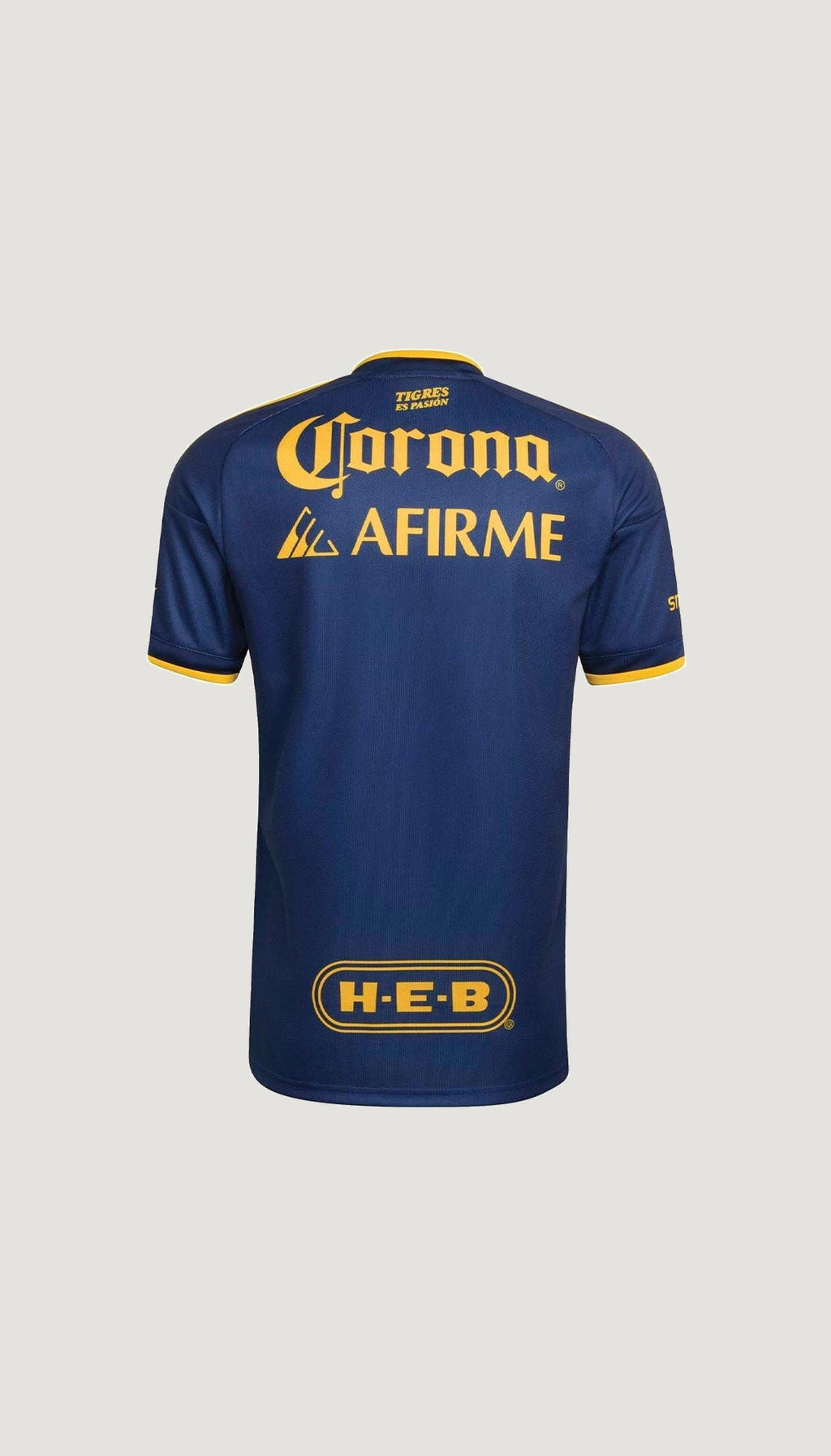 Tigres UANL visitante 2025/26 versión jugador — vista posterior