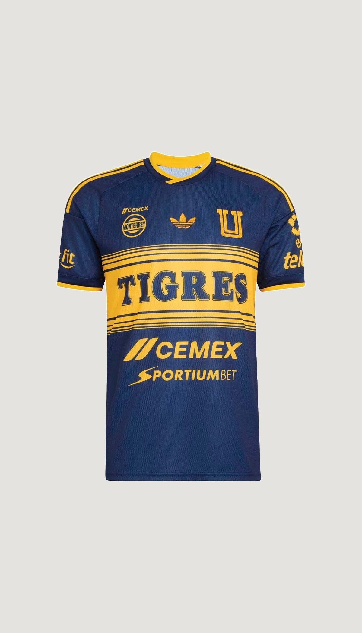 Tigres UANL visita 2025/26 versión jugador — vista frontal