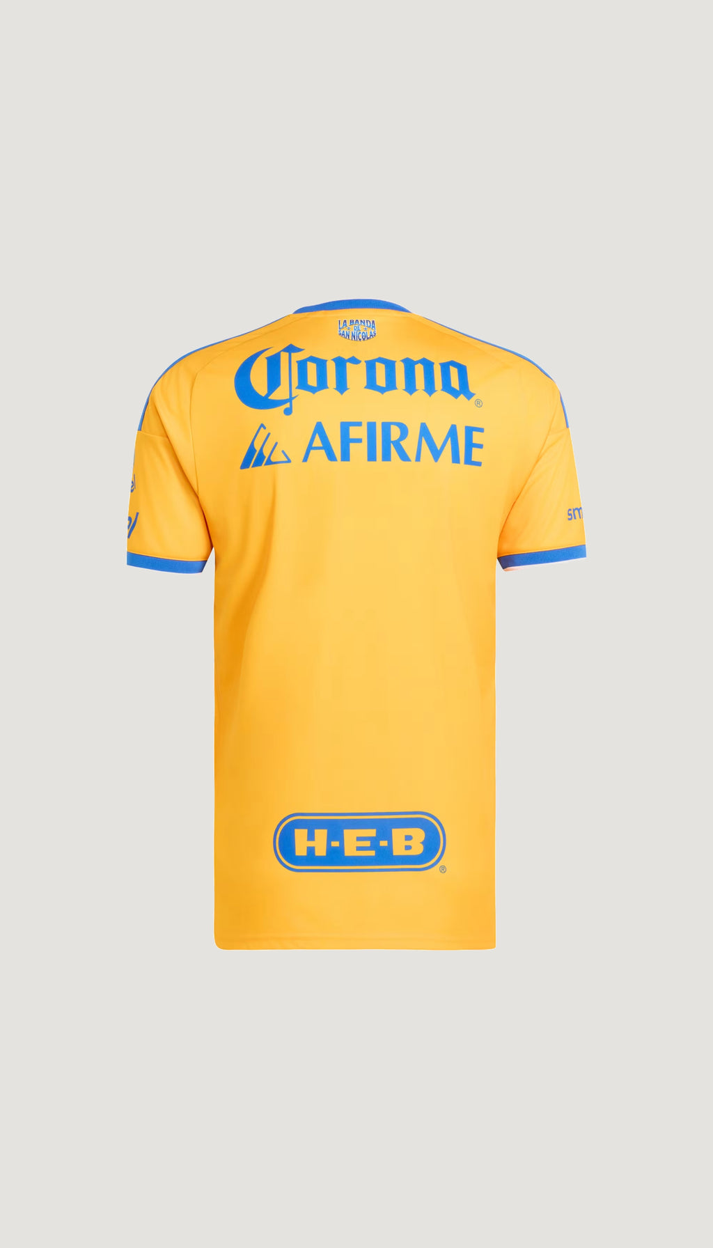Tigres UANL local 2026/27 versión jugador — vista posterior